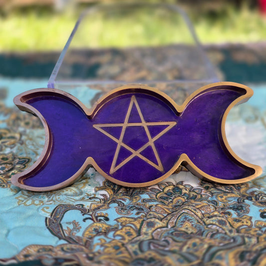 Maiden Mother Chrone Pentacle Tray
