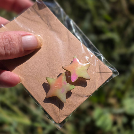 Pink Starry Earrings